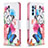 Leather Case Stands Fashionable Pattern Flip Cover Holder B01F for Oppo Reno6 Pro 5G India