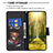 Leather Case Stands Fashionable Pattern Flip Cover Holder B01F for Oppo Reno7 5G