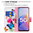 Leather Case Stands Fashionable Pattern Flip Cover Holder B01F for Oppo Reno8 Z 5G