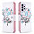 Leather Case Stands Fashionable Pattern Flip Cover Holder B01F for Samsung Galaxy A33 5G White