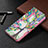 Leather Case Stands Fashionable Pattern Flip Cover Holder B01F for Samsung Galaxy A52 5G