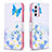 Leather Case Stands Fashionable Pattern Flip Cover Holder B01F for Samsung Galaxy M54 5G Blue