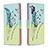 Leather Case Stands Fashionable Pattern Flip Cover Holder B01F for Samsung Galaxy Note 10 Plus 5G Matcha Green