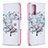 Leather Case Stands Fashionable Pattern Flip Cover Holder B01F for Samsung Galaxy Note 20 5G White