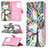 Leather Case Stands Fashionable Pattern Flip Cover Holder B01F for Samsung Galaxy Note 20 Ultra 5G