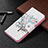 Leather Case Stands Fashionable Pattern Flip Cover Holder B01F for Samsung Galaxy S21 5G