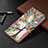 Leather Case Stands Fashionable Pattern Flip Cover Holder B01F for Samsung Galaxy S21 5G Green
