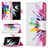 Leather Case Stands Fashionable Pattern Flip Cover Holder B01F for Samsung Galaxy S22 5G