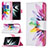 Leather Case Stands Fashionable Pattern Flip Cover Holder B01F for Samsung Galaxy S22 Plus 5G