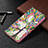 Leather Case Stands Fashionable Pattern Flip Cover Holder B01F for Samsung Galaxy S22 Plus 5G