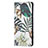 Leather Case Stands Fashionable Pattern Flip Cover Holder B01F for Samsung Galaxy S22 Ultra 5G Matcha Green