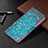 Leather Case Stands Fashionable Pattern Flip Cover Holder B01F for Samsung Galaxy S23 5G Blue
