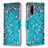 Leather Case Stands Fashionable Pattern Flip Cover Holder B01F for Vivo Y12s