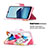 Leather Case Stands Fashionable Pattern Flip Cover Holder B01F for Vivo Y20