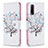 Leather Case Stands Fashionable Pattern Flip Cover Holder B01F for Vivo Y30 White