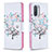 Leather Case Stands Fashionable Pattern Flip Cover Holder B01F for Xiaomi Mi 11X Pro 5G White