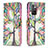 Leather Case Stands Fashionable Pattern Flip Cover Holder B01F for Xiaomi Redmi 10 (2022) Green