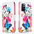 Leather Case Stands Fashionable Pattern Flip Cover Holder B01F for Xiaomi Redmi Note 11S 5G Colorful