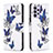 Leather Case Stands Fashionable Pattern Flip Cover Holder B03F for Samsung Galaxy A33 5G Blue