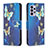 Leather Case Stands Fashionable Pattern Flip Cover Holder B03F for Samsung Galaxy A33 5G Sky Blue