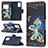 Leather Case Stands Fashionable Pattern Flip Cover Holder B03F for Samsung Galaxy Note 20 5G