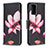 Leather Case Stands Fashionable Pattern Flip Cover Holder B03F for Samsung Galaxy Note 20 5G