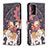 Leather Case Stands Fashionable Pattern Flip Cover Holder B03F for Samsung Galaxy Note 20 5G