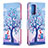 Leather Case Stands Fashionable Pattern Flip Cover Holder B03F for Samsung Galaxy Note 20 5G