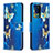Leather Case Stands Fashionable Pattern Flip Cover Holder B03F for Samsung Galaxy Note 20 Ultra 5G Sky Blue