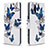 Leather Case Stands Fashionable Pattern Flip Cover Holder B03F for Samsung Galaxy S20 Blue