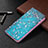 Leather Case Stands Fashionable Pattern Flip Cover Holder B03F for Samsung Galaxy S21 5G Matcha Green