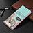 Leather Case Stands Fashionable Pattern Flip Cover Holder B03F for Samsung Galaxy S21 Ultra 5G