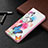 Leather Case Stands Fashionable Pattern Flip Cover Holder B03F for Samsung Galaxy S21 Ultra 5G Hot Pink