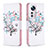 Leather Case Stands Fashionable Pattern Flip Cover Holder B03F for Xiaomi Mi 12X 5G White
