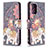 Leather Case Stands Fashionable Pattern Flip Cover Holder B03F for Xiaomi Poco M5S