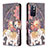 Leather Case Stands Fashionable Pattern Flip Cover Holder B03F for Xiaomi Redmi Note 11S 5G