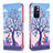 Leather Case Stands Fashionable Pattern Flip Cover Holder B03F for Xiaomi Redmi Note 11S 5G Clove Purple