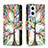 Leather Case Stands Fashionable Pattern Flip Cover Holder B04F for OnePlus Nord N20 5G Green