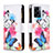 Leather Case Stands Fashionable Pattern Flip Cover Holder B04F for OnePlus Nord N300 5G Colorful