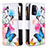 Leather Case Stands Fashionable Pattern Flip Cover Holder B04F for Oppo A94 4G Colorful