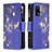 Leather Case Stands Fashionable Pattern Flip Cover Holder B04F for Oppo F19 Pro