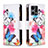 Leather Case Stands Fashionable Pattern Flip Cover Holder B04F for Oppo F21s Pro 4G Colorful