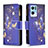 Leather Case Stands Fashionable Pattern Flip Cover Holder B04F for Oppo Reno7 Pro 5G