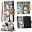 Leather Case Stands Fashionable Pattern Flip Cover Holder B04F for Samsung Galaxy Note 10 Lite