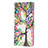 Leather Case Stands Fashionable Pattern Flip Cover Holder B04F for Samsung Galaxy S21 Ultra 5G Mixed