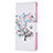 Leather Case Stands Fashionable Pattern Flip Cover Holder B04F for Samsung Galaxy S21 Ultra 5G White