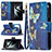 Leather Case Stands Fashionable Pattern Flip Cover Holder B04F for Samsung Galaxy S22 5G