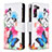 Leather Case Stands Fashionable Pattern Flip Cover Holder B04F for Samsung Galaxy S22 5G