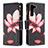 Leather Case Stands Fashionable Pattern Flip Cover Holder B04F for Samsung Galaxy S22 Plus 5G