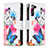Leather Case Stands Fashionable Pattern Flip Cover Holder B04F for Samsung Galaxy S22 Plus 5G Hot Pink